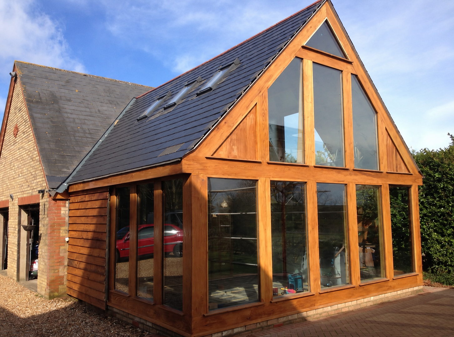 Bespoke oak frame extension in Cambridgeshire by Cromwell Interiors